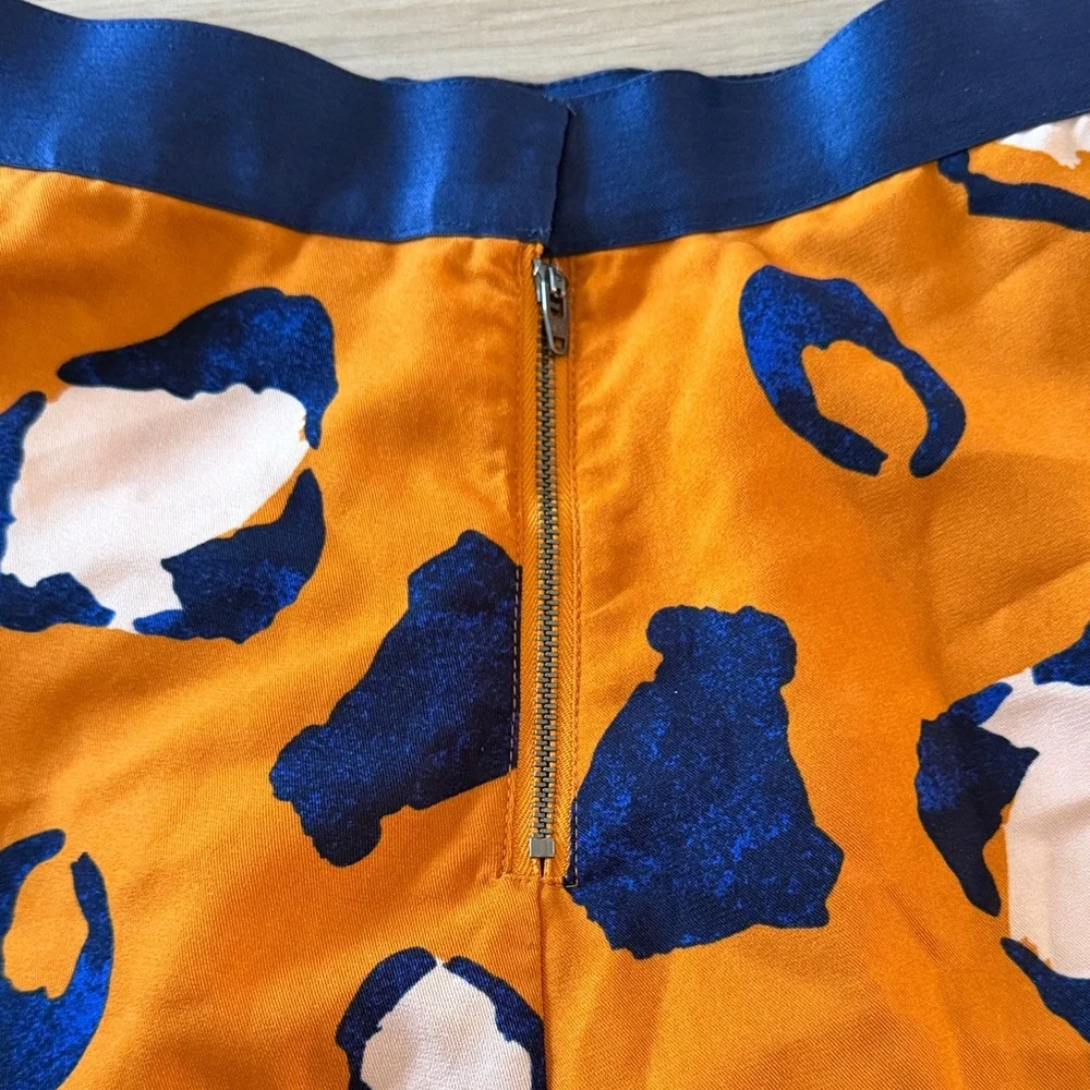 3.1 Phillip Lim Target 20th Anniversary Orange‎ Navy Leopard Print Mini Skirt 6